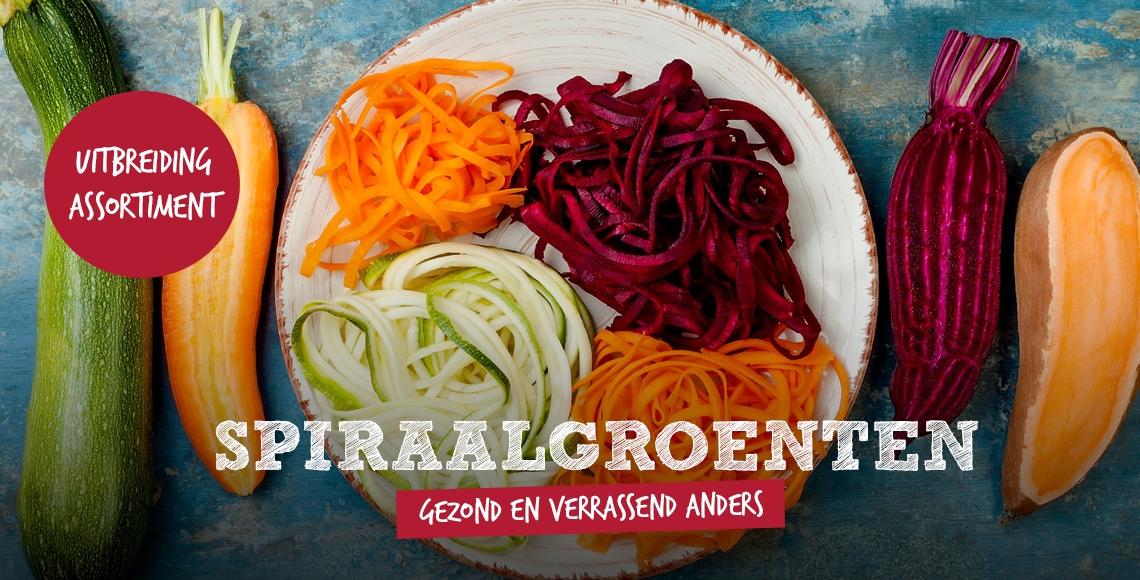 Nieuwe spiraalgroenten! en Fruit